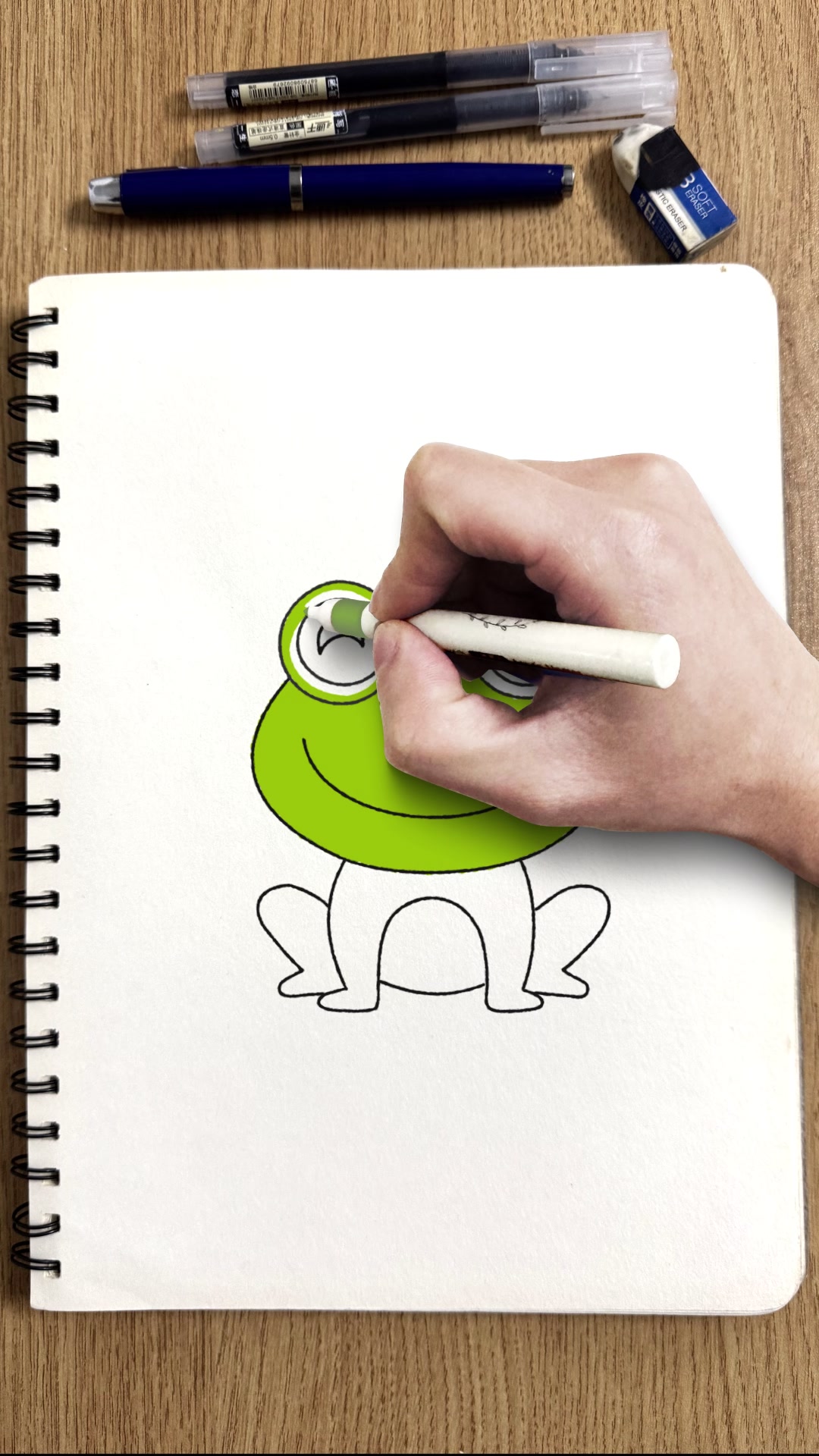 小青蛙儿童简笔画