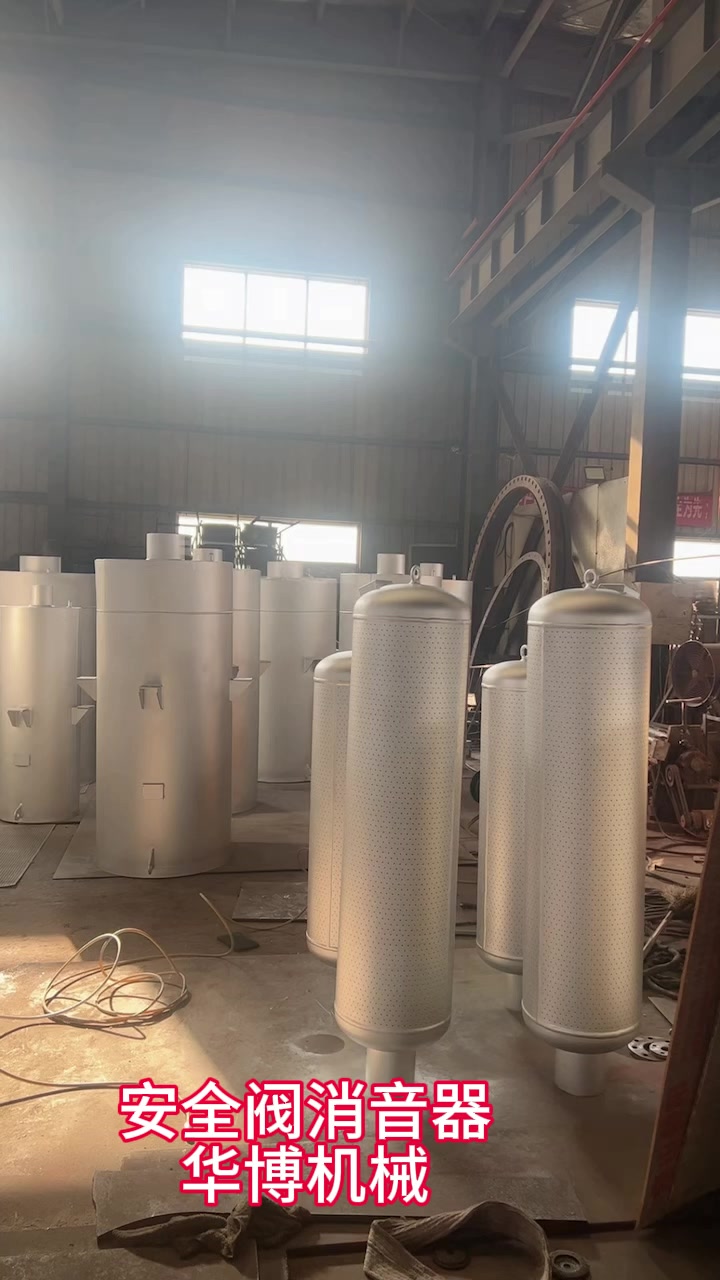 安全阀消音器倒立视频,小孔型复合型都有,首选华博机械产品