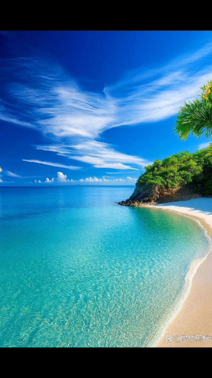 蓝色大海美丽壁纸清新