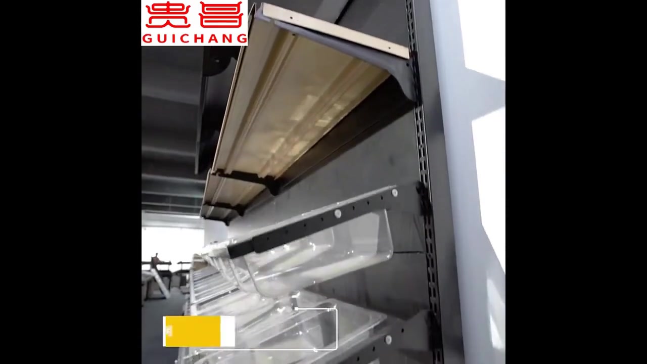 定制圆形零食货架,双面展示木纹美观,超市必备之选!