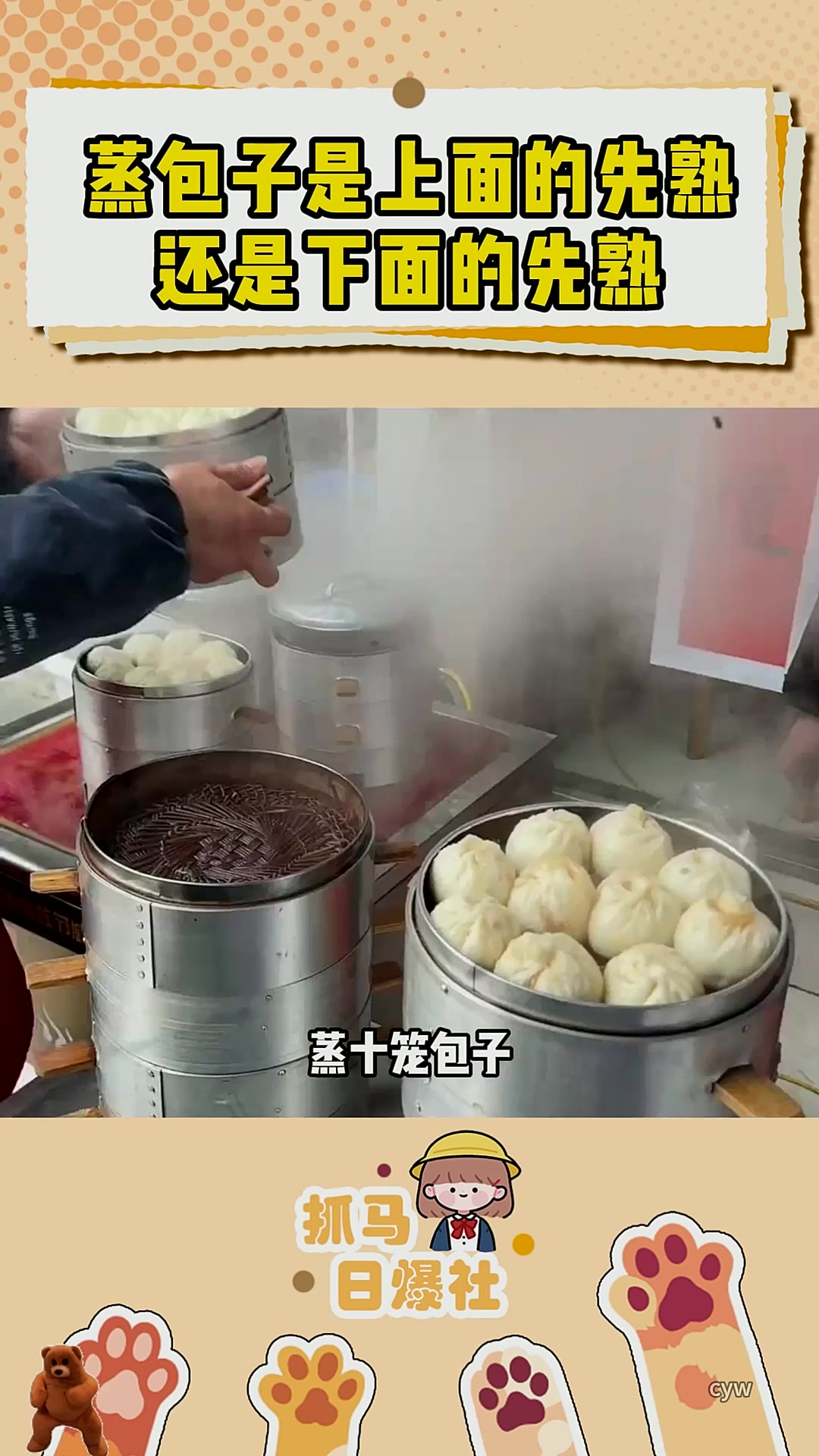 蒸包子是上面的先熟还是下面的先熟