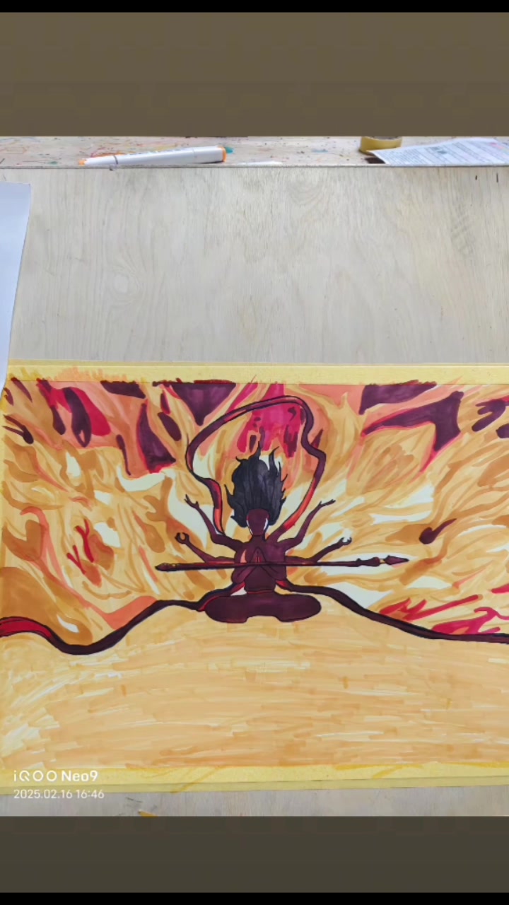 手绘,少年版哪吒