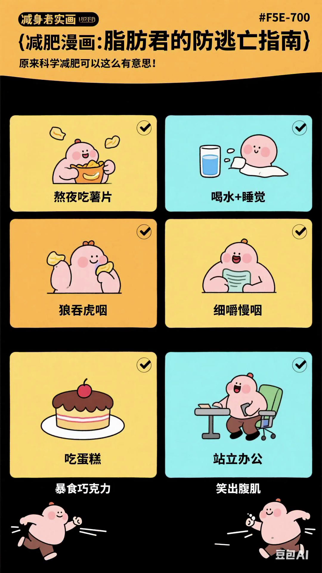 「实验对比」原来脂肪君最怕这5招!科学VS误区,你选对了吗?实验1:熬夜吃零食 vs 小口