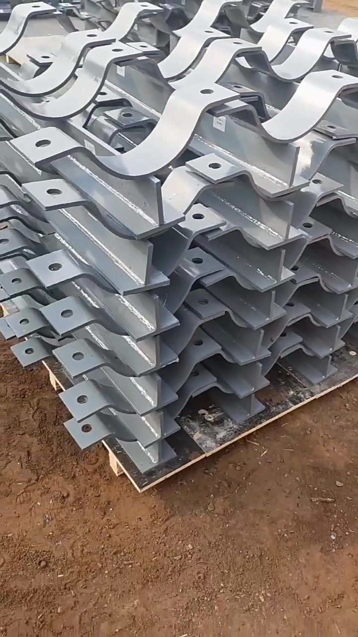 T型蒸汽管道滑动管托支架 鞍式导向固定管道支座 聚氨酯保冷管