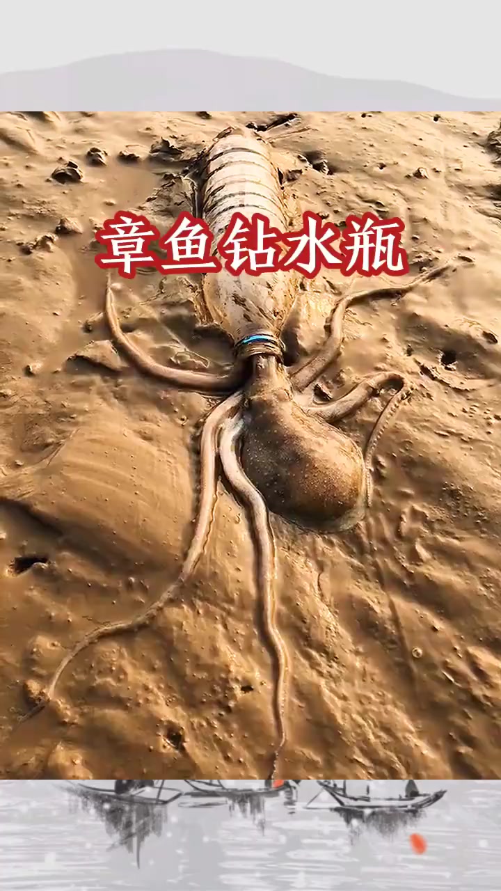 章鱼巧妙钻洞入瓶,神奇伸缩让人惊讶,能否顺利出来?