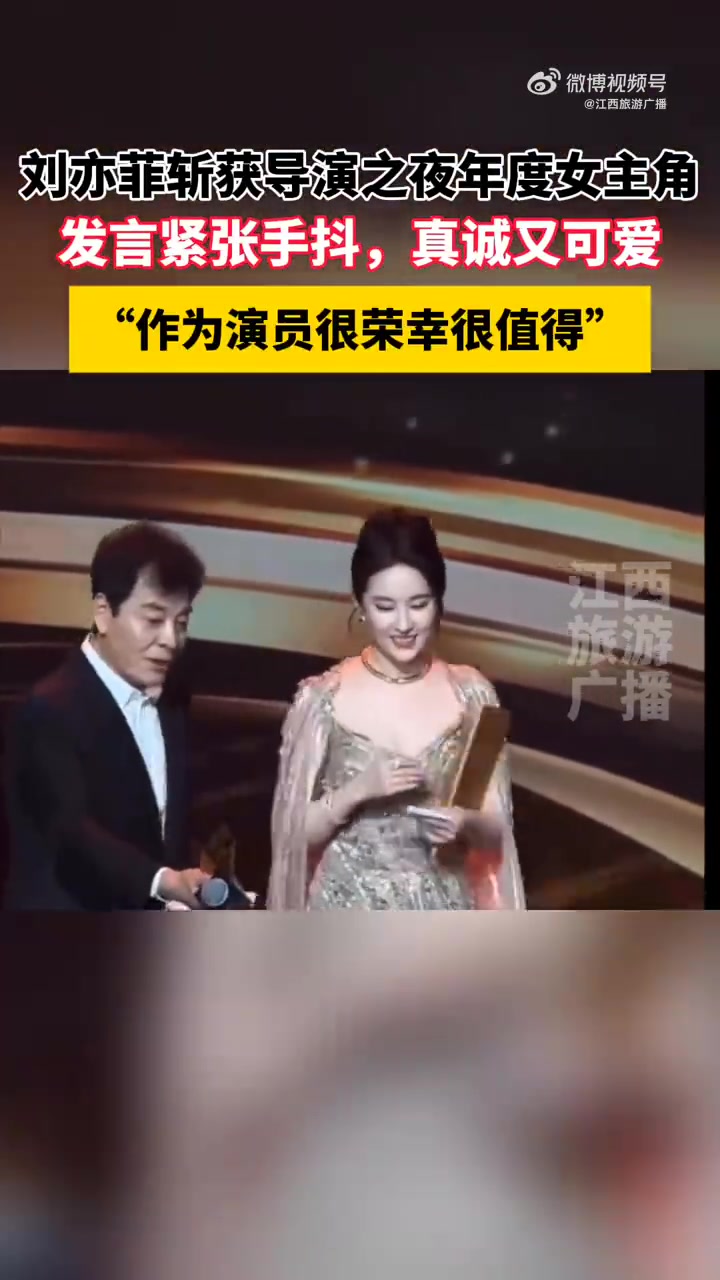 「刘亦菲斩获导演之夜年度女主角」据新华社消息,2025电视剧导演大会年度榜单27日在浙江宁