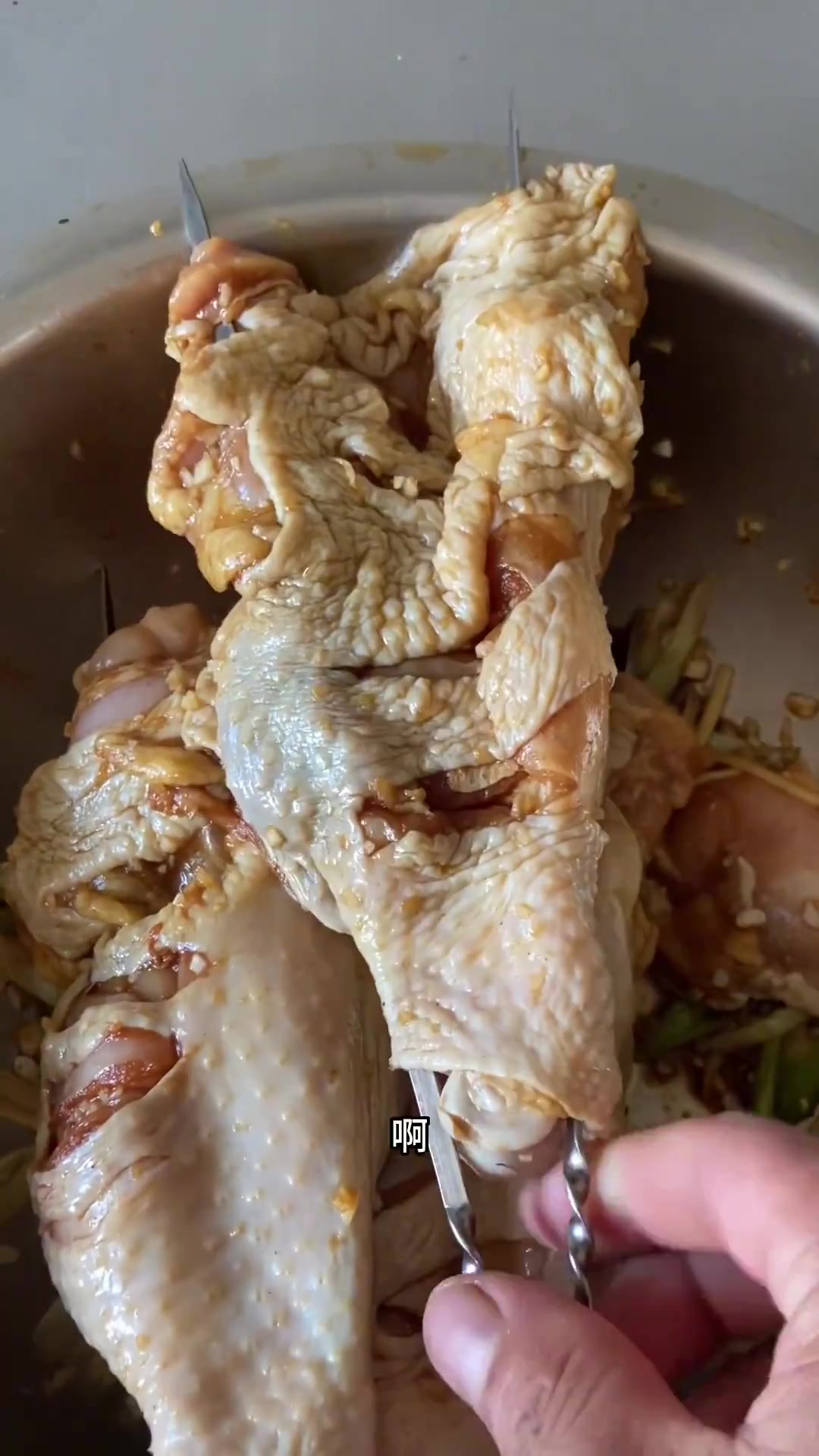 烤鸡腿制作过程来咯