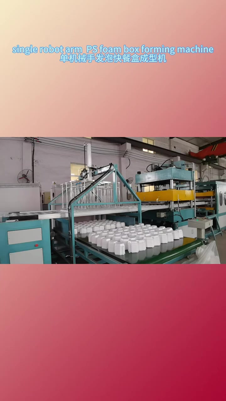一次性PS 聚苯乙烯发泡快餐盒机器,发泡吸水托盘成型机,泡沫鸡蛋盒生产线,外卖打包盒设备,
