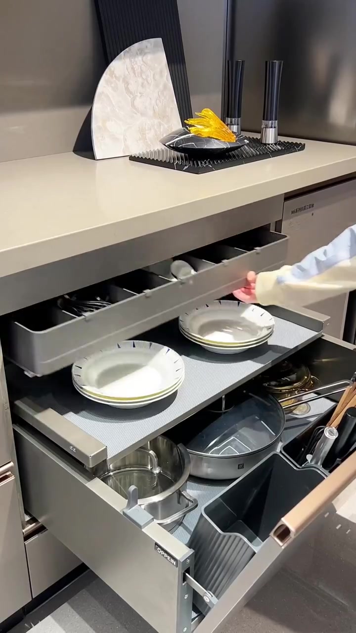 告别单调厨房,沉浸式体验欧派橱柜超实用的收纳工具～