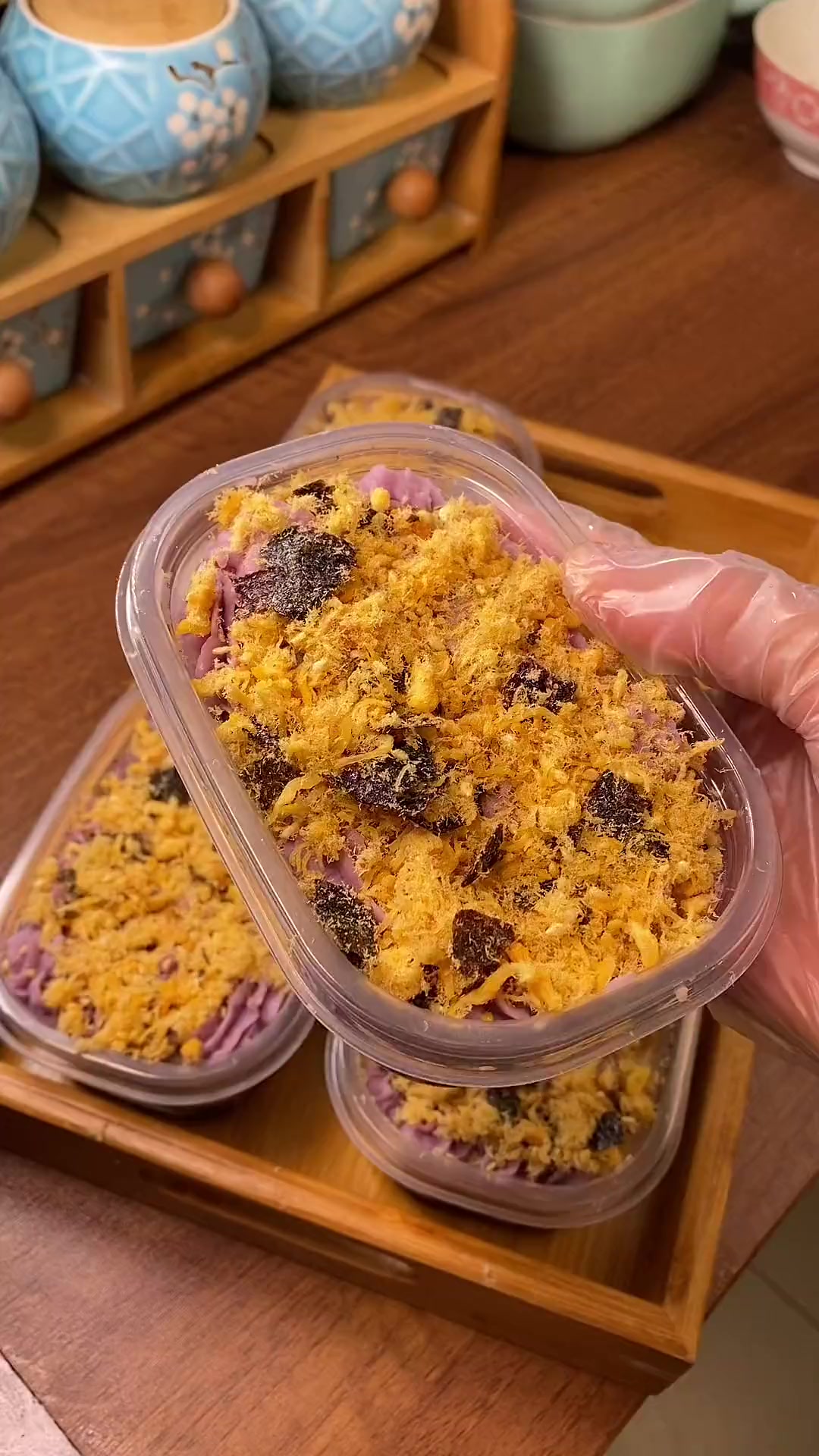 软糯拉丝的芋泥麻薯盒子,好吃不腻,大人孩子都喜欢