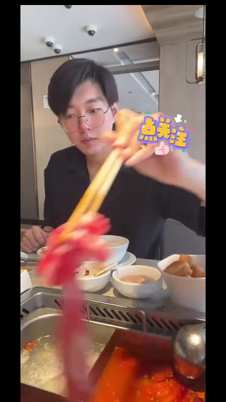 今天吃海底捞～牛肉条和鸡肉好嫩!