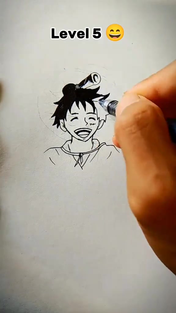不同等级如何画动漫人物路飞