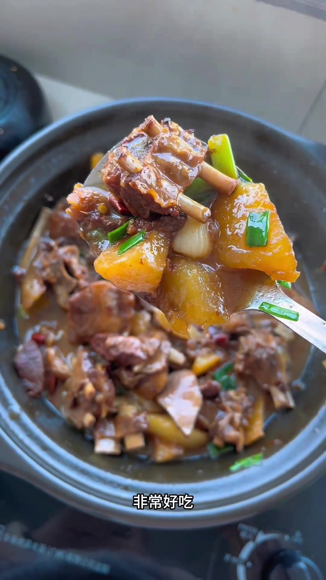 最适合冬天吃的一道菜，红烧羊肉，和萝卜一起炖，软烂入味，萝卜吸收羊肉的汤汁，简直太好吃了