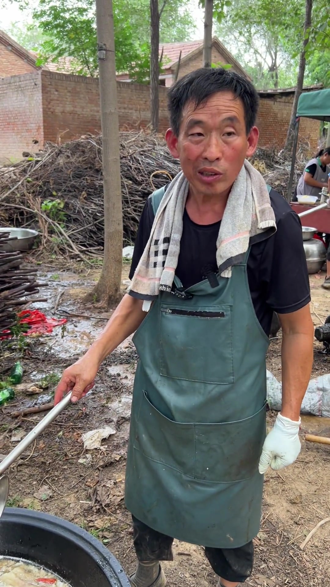 农村大席地锅羊肉汤,超有感觉,巨好喝!