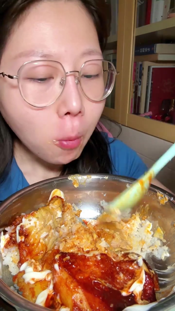 沙拉酱鸡排饭超级好吃