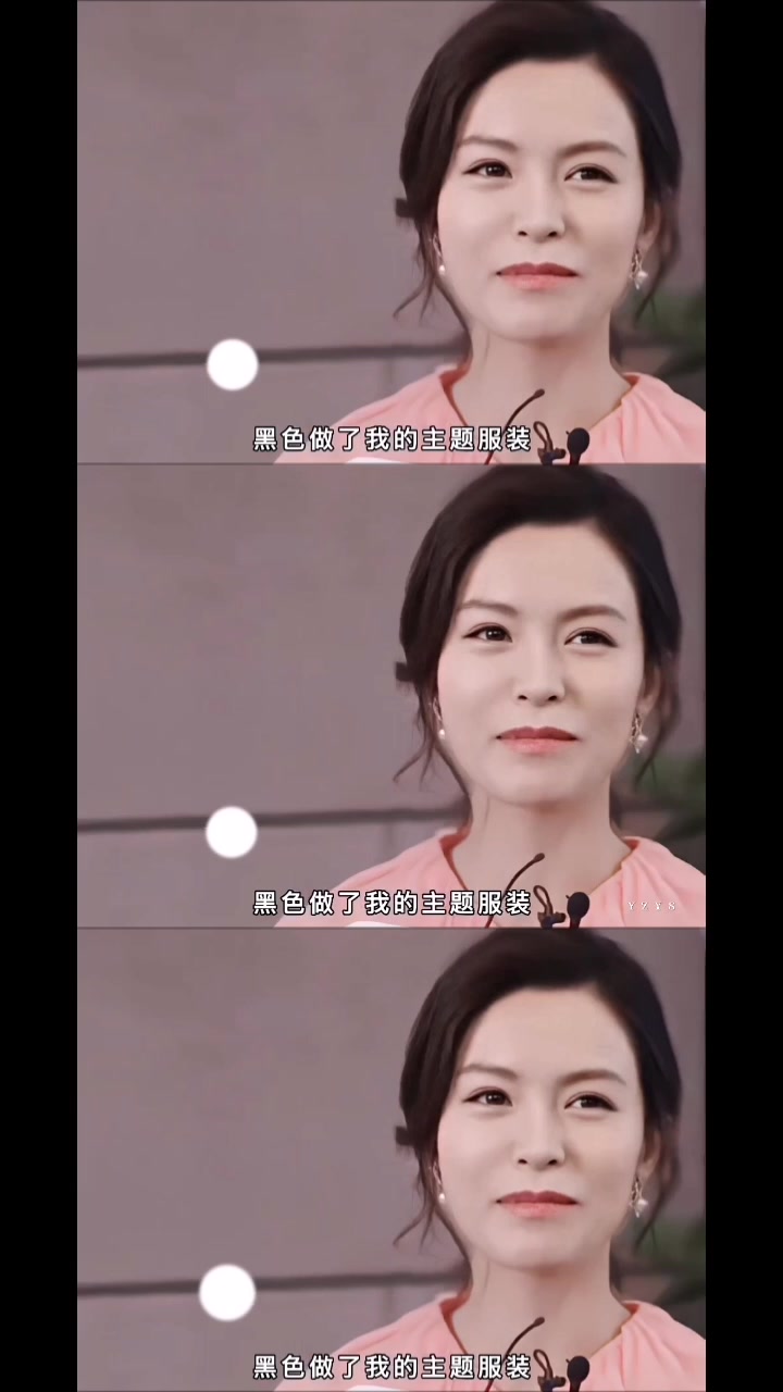 虽然黑色是她剧中主题服装颜色!但当年她一袭青衣,一出场就惊艳