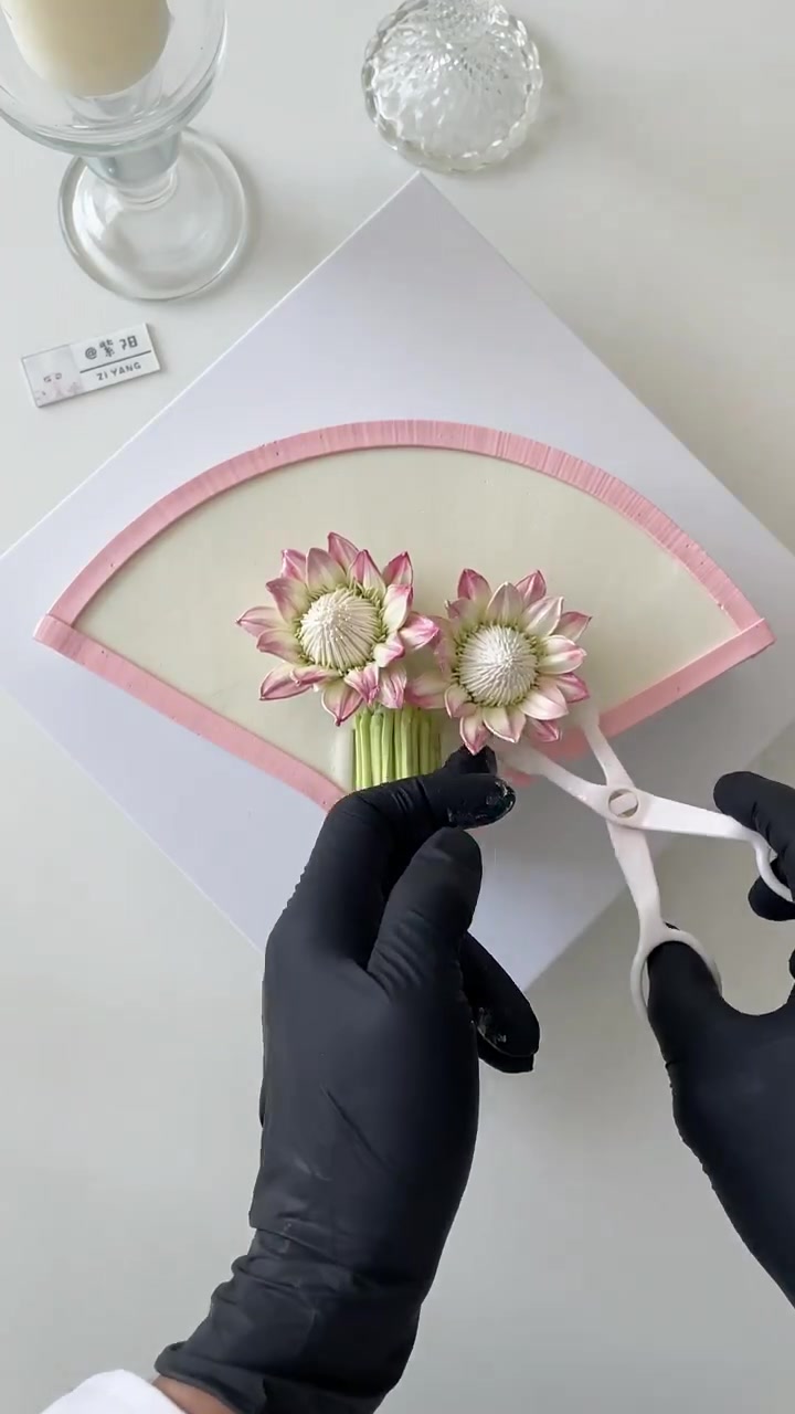 新中式手捧花蛋糕设计