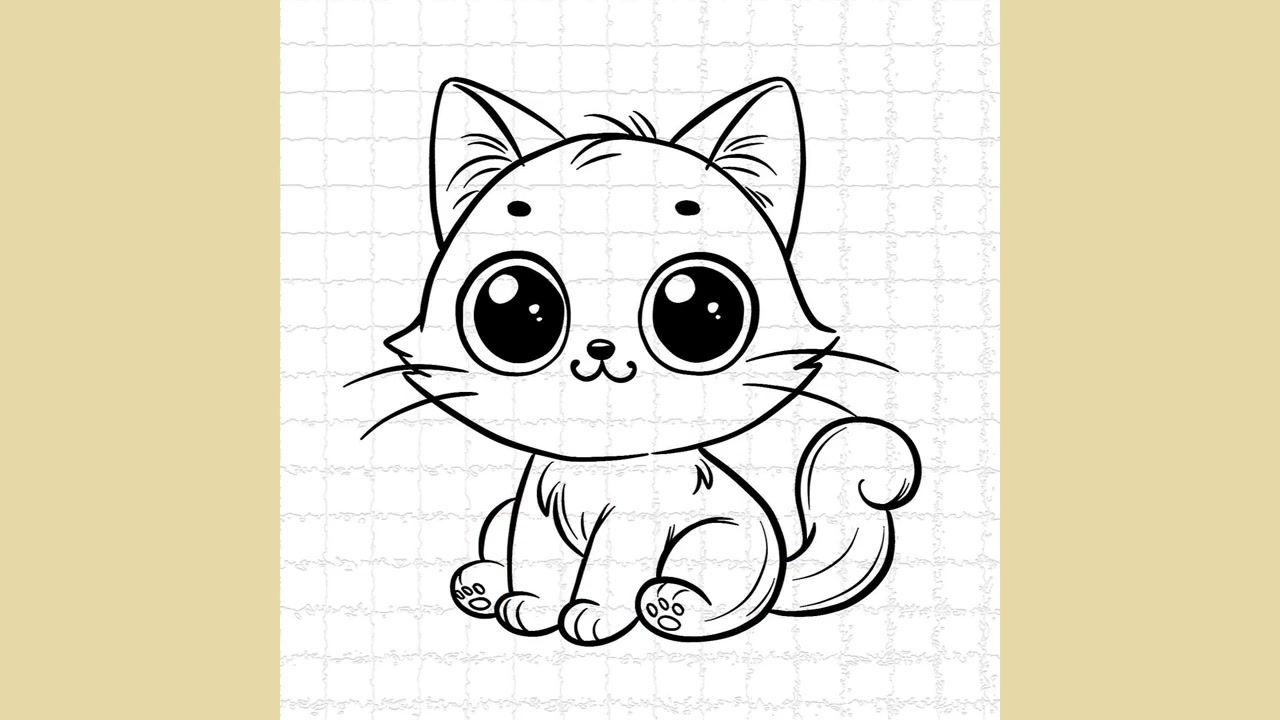 简笔画小猫教程|跟着步骤入门也能画得好(含涂色技巧)