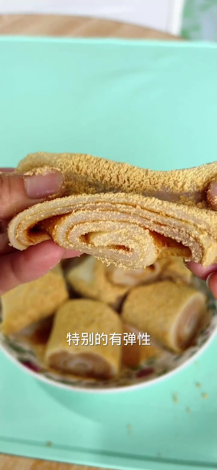 在家做驴打滚，糯糯唧唧可好吃了