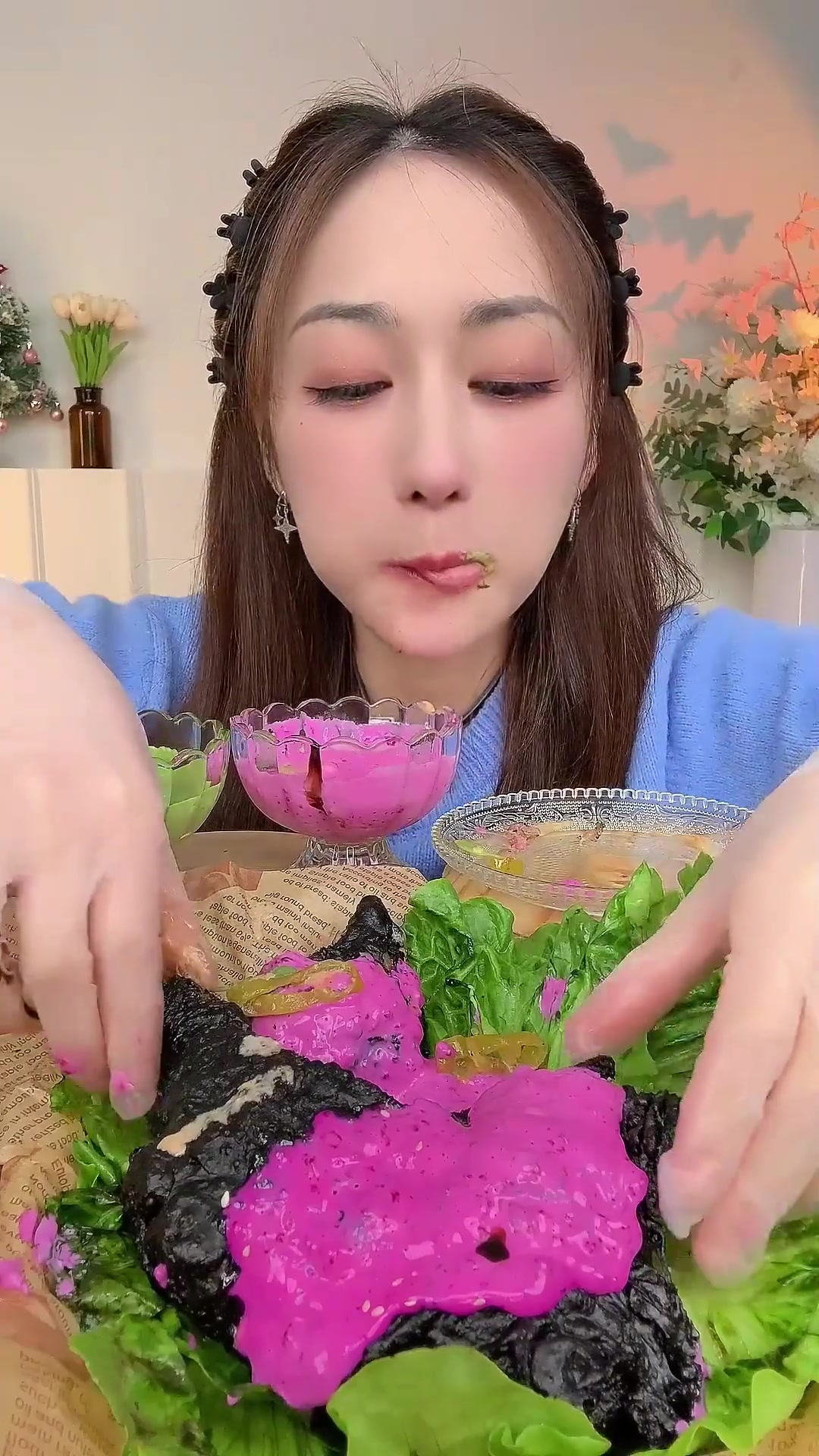 成功复刻blackpink黑粉炸鸡,粉墨登场满满少女心,谁能抗拒啊!