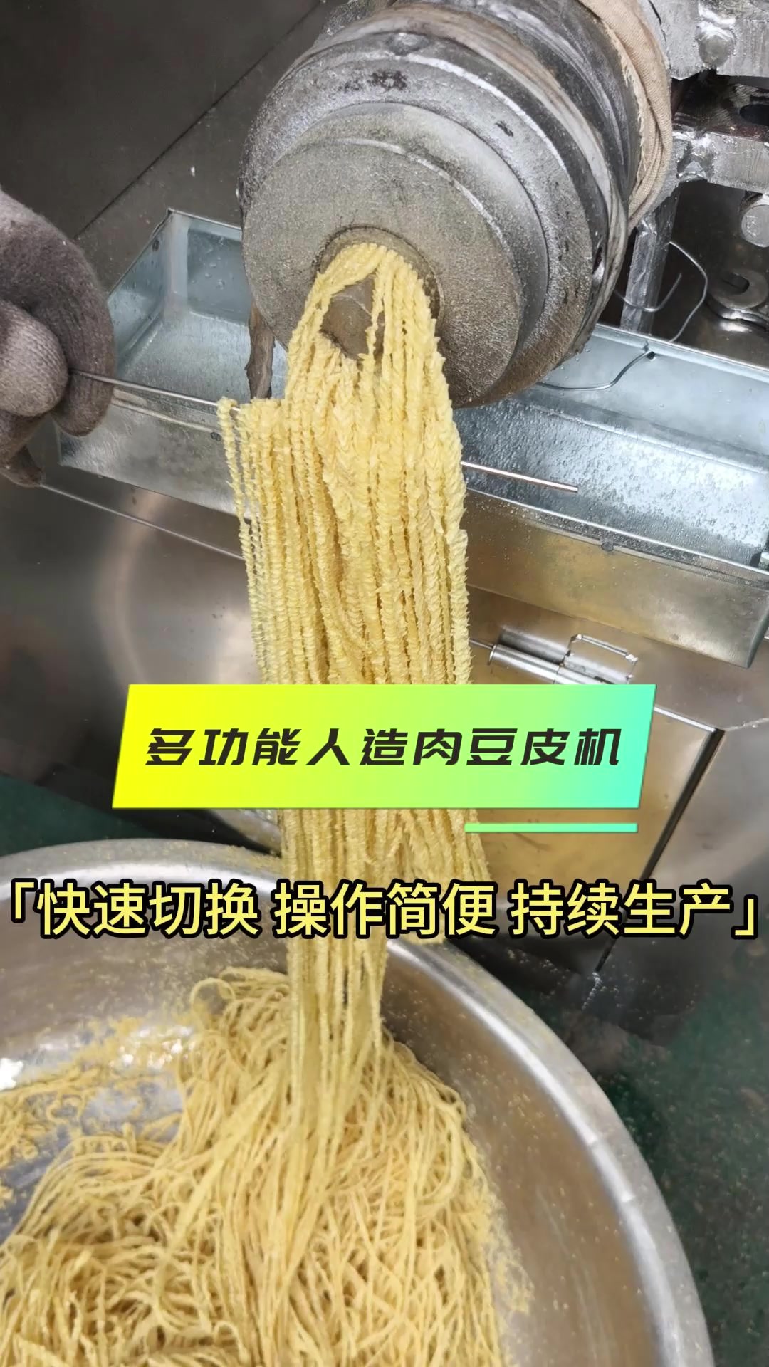 多功能人造肉豆皮机,快速切换 操作简便持续生产
