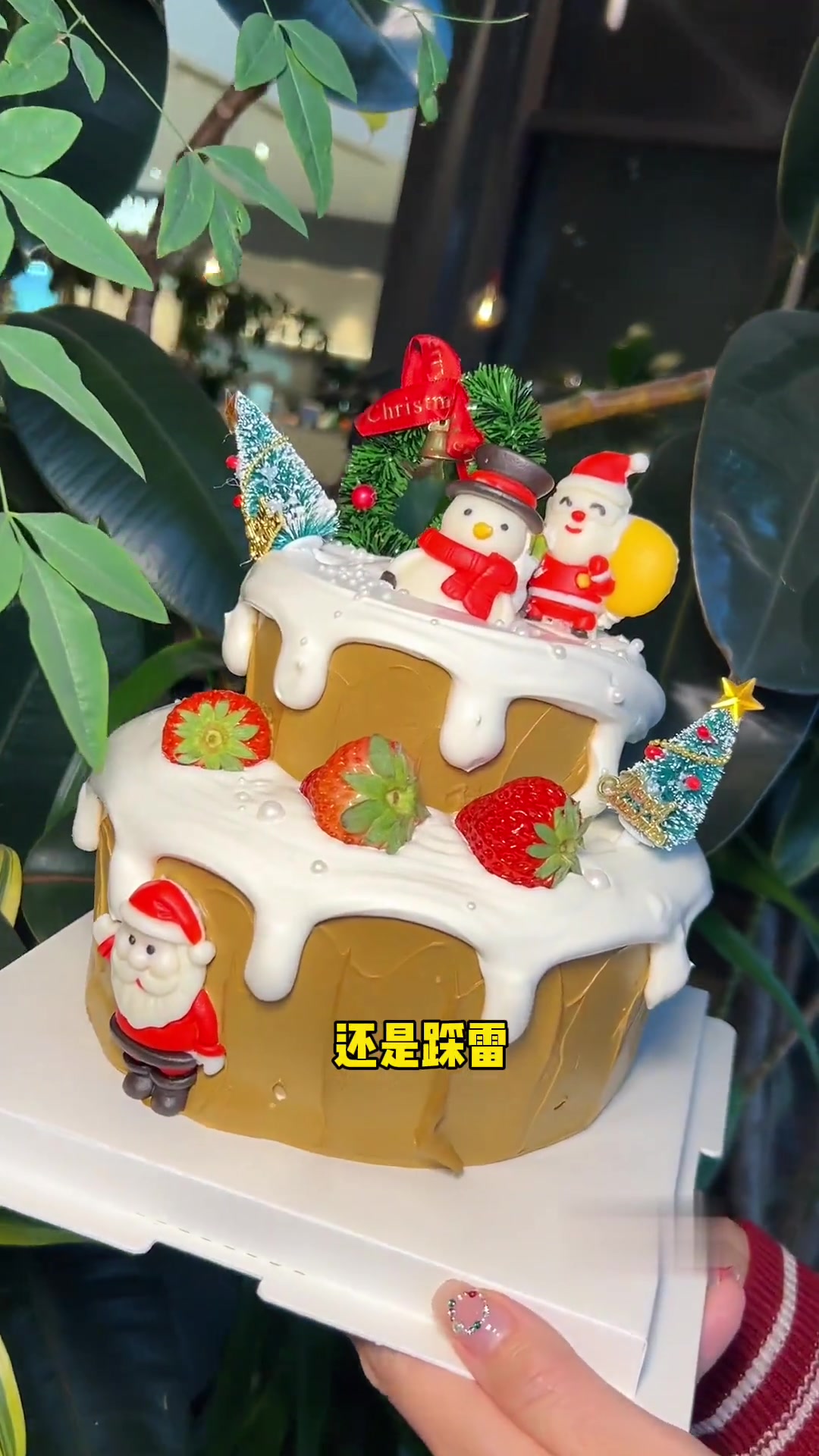 巨好吃的八喜冰淇蛋糕双层圣诞款在家吃