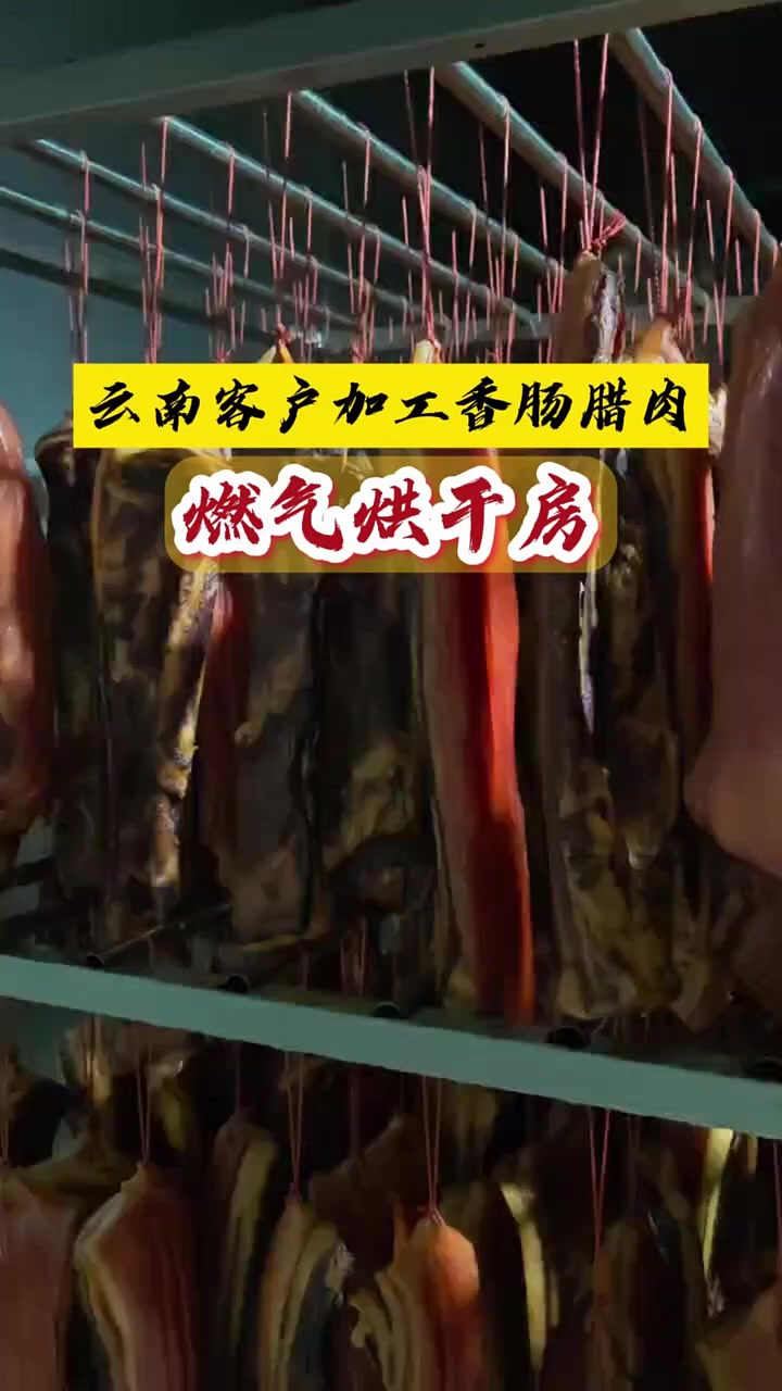 3套燃气烘干房烘干香肠腊肉，一批次加工4.5吨 燃气烘干房 香肠腊肉烘干房 腊肠烘干房
