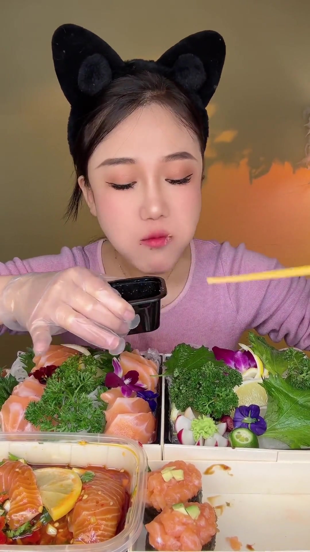 三文鱼大拼盘来啰～