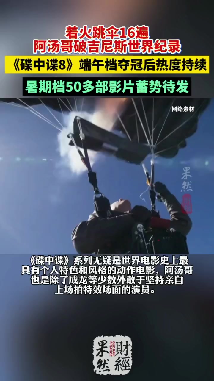 果然财经|阿汤哥拍个电影也能破世界纪录,《碟中谍8》热度持续