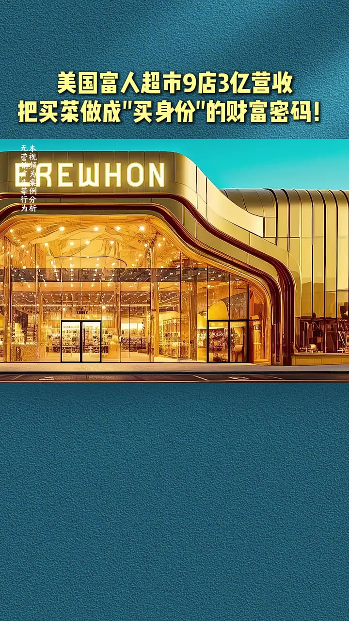 第220集|美国顶级富人超市9店3亿营收:把“买菜”做成“买身份”的财富密码!