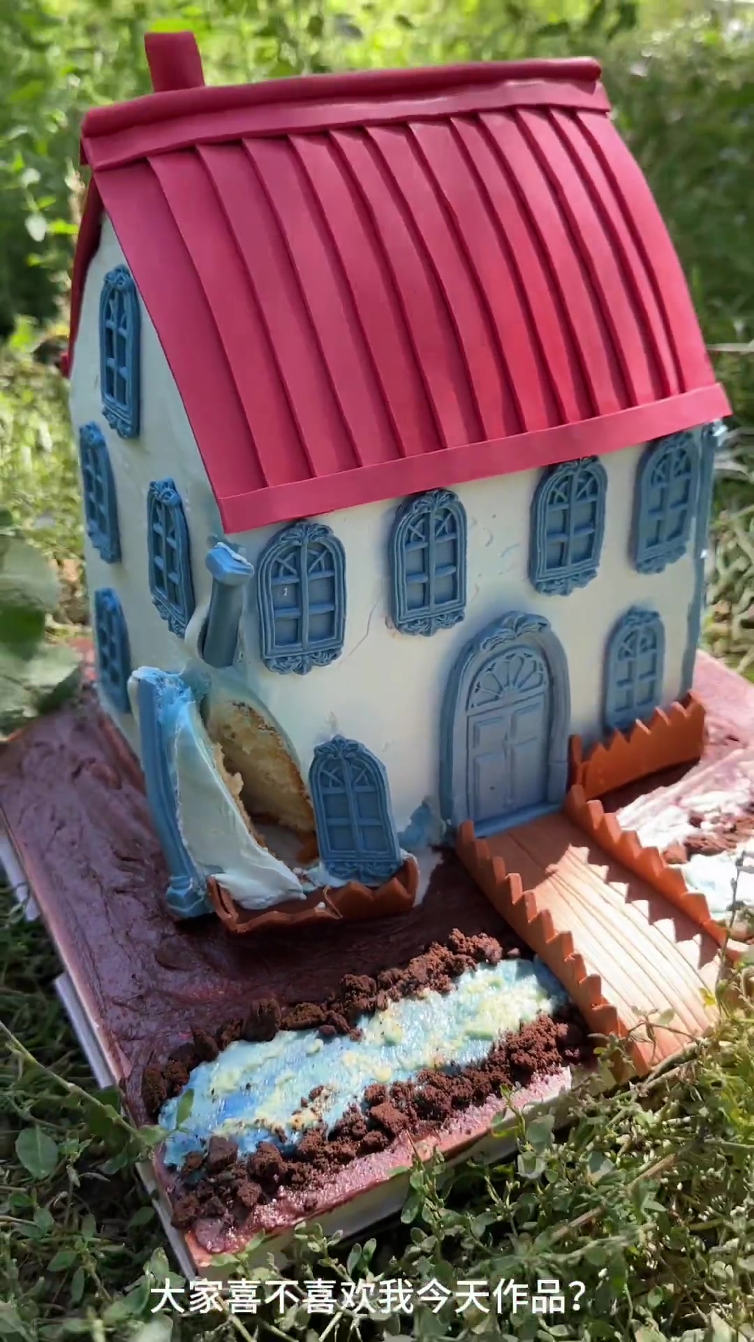 别墅蛋糕制作过程