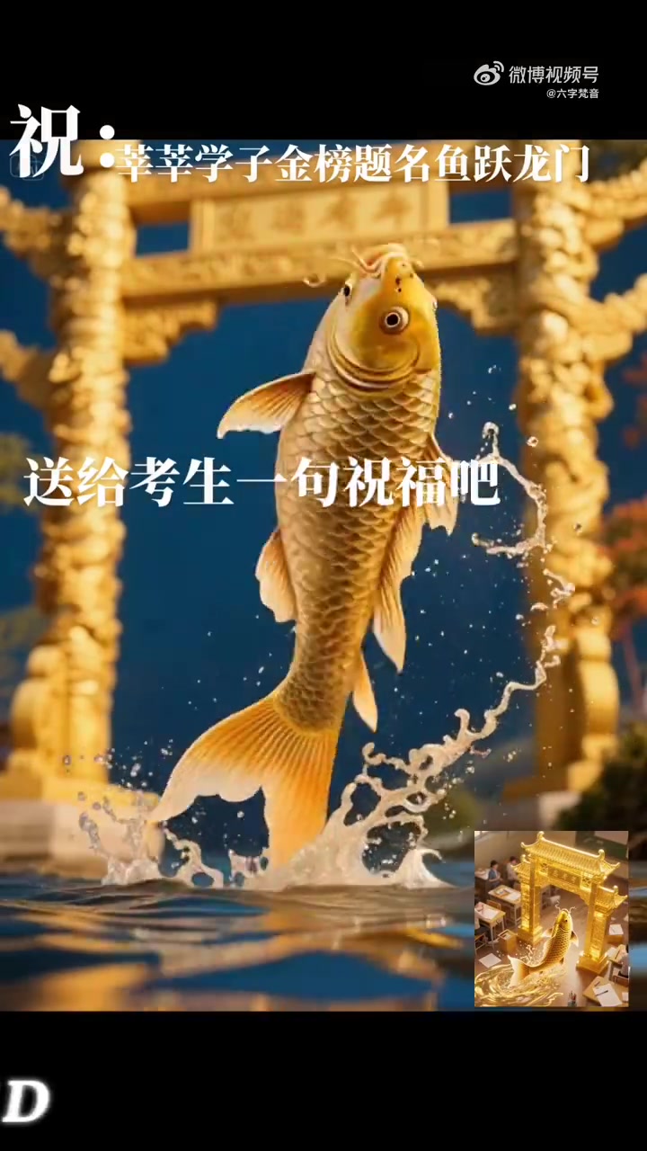 祝莘莘学子鱼跃龙门旗开得胜金榜题名
