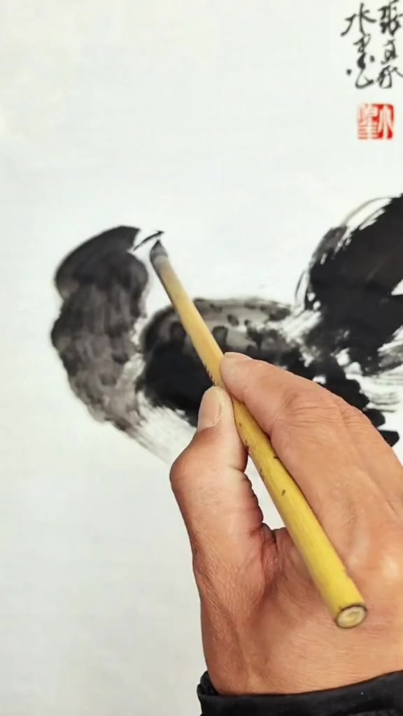 国画教程:如何画一只鸡