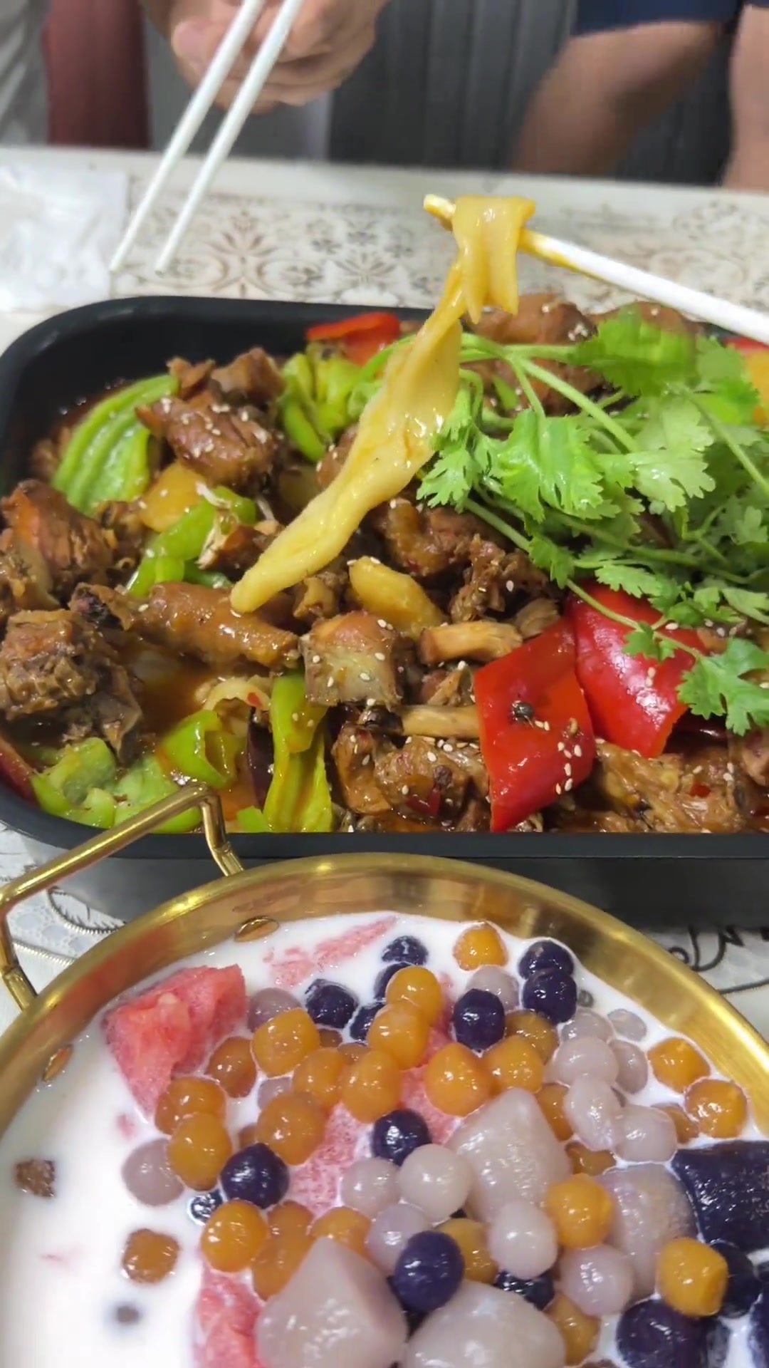 大盘鸡家常做法,不腥不柴,烩面劲道,嘎嘎好吃