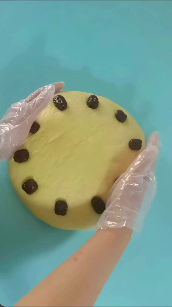 玉米面白面发糕,蓬松暄软