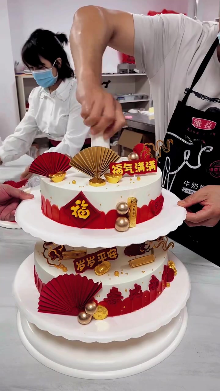 学生带学生做架子蛋糕，新手按步骤来就行啦！