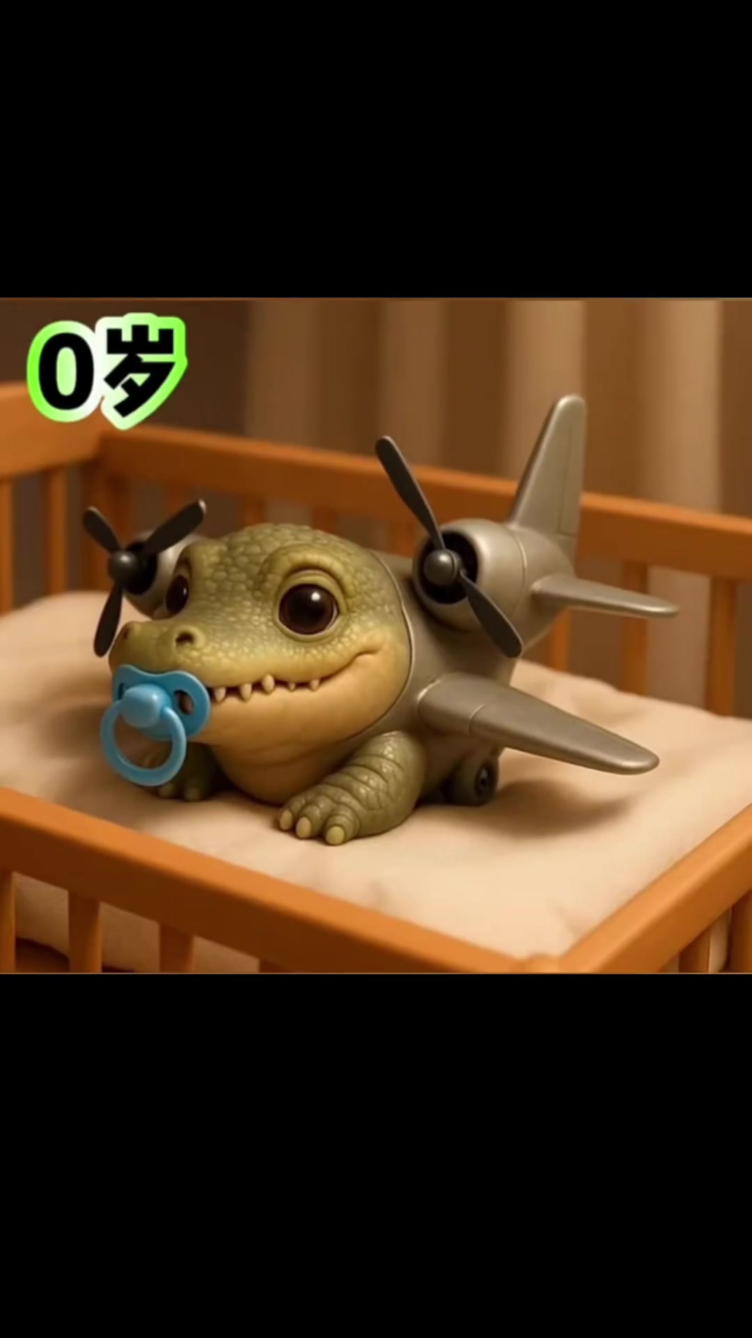 鳄鱼飞机太可爱了