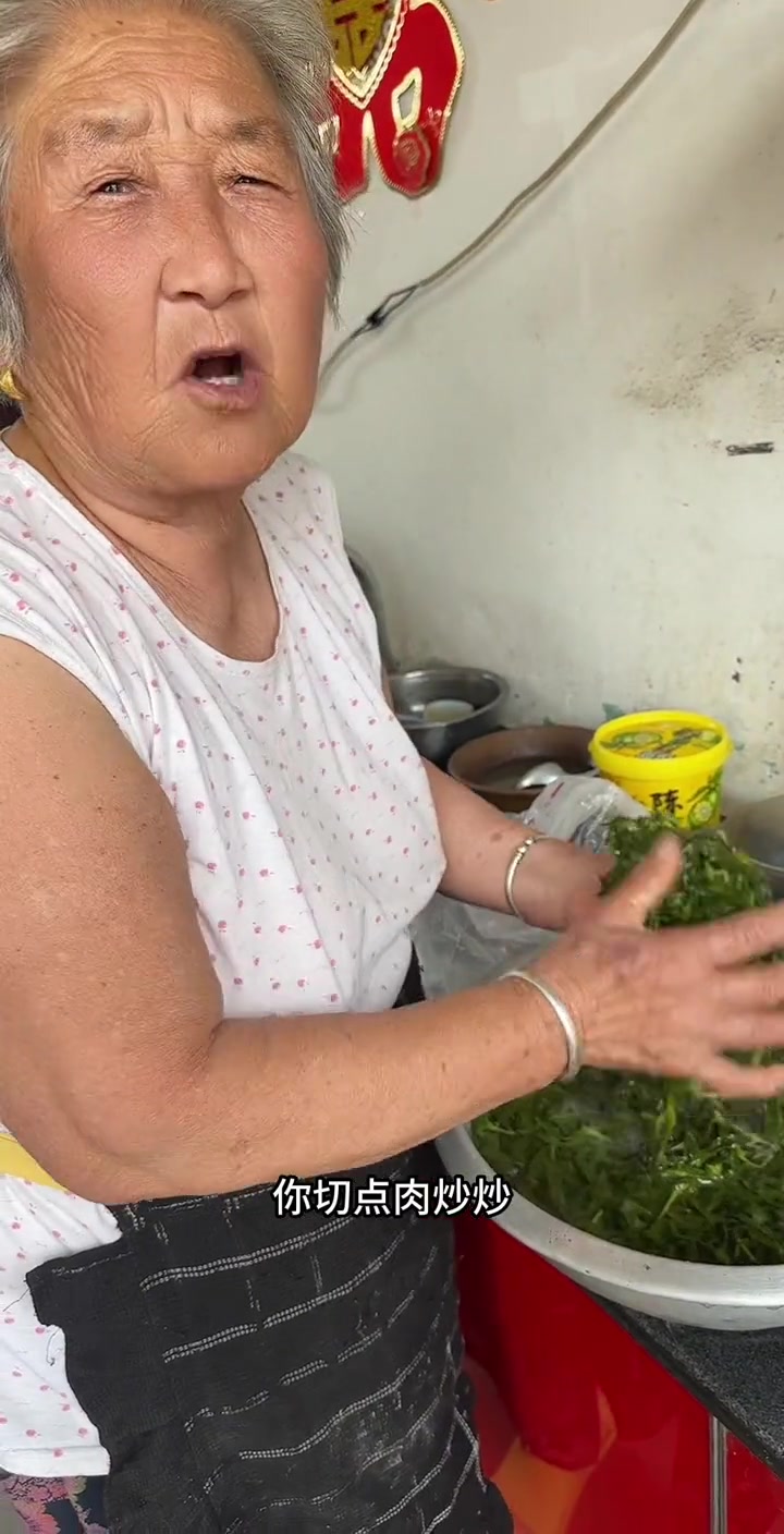 我说得上俺婆婆家奶奶还给我拿的山蚂蚱，哈哈你们吃过三马扎包子吗