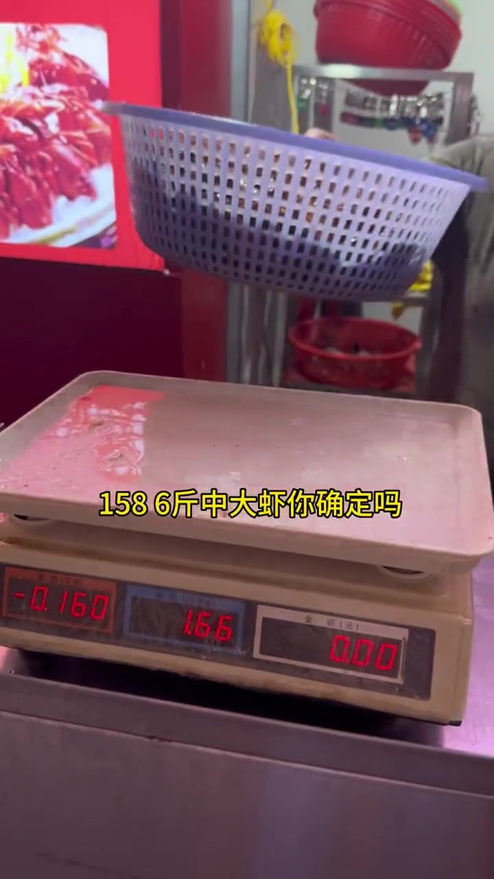 158足足6斤456钱的中大虾，还有3个配菜，2个凉菜，免预约，龙阳路附近的宝儿快来倪春吃