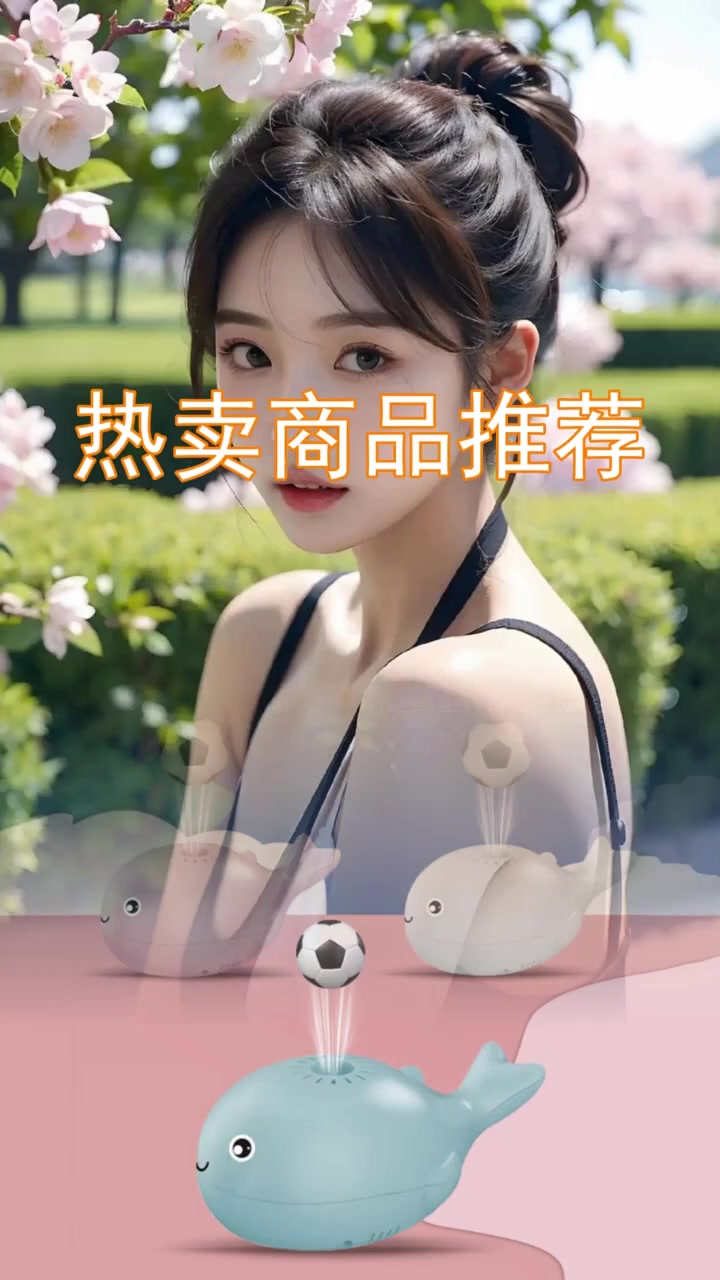 星贝思小鲸鱼儿童吹球悬浮球玩具充电电动魔法空气吹球创意玩具