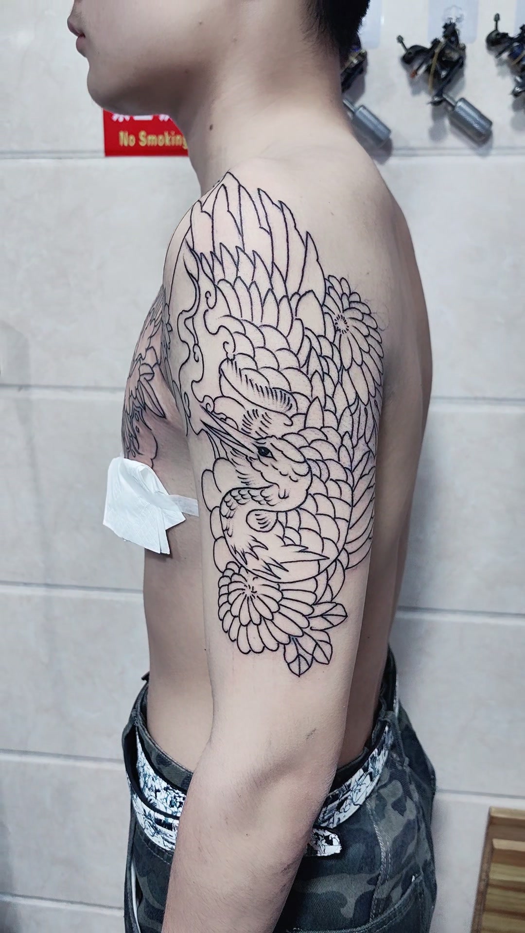 半甲纹身手稿#吴江纹身哪家好#吴江酷炫纹身!