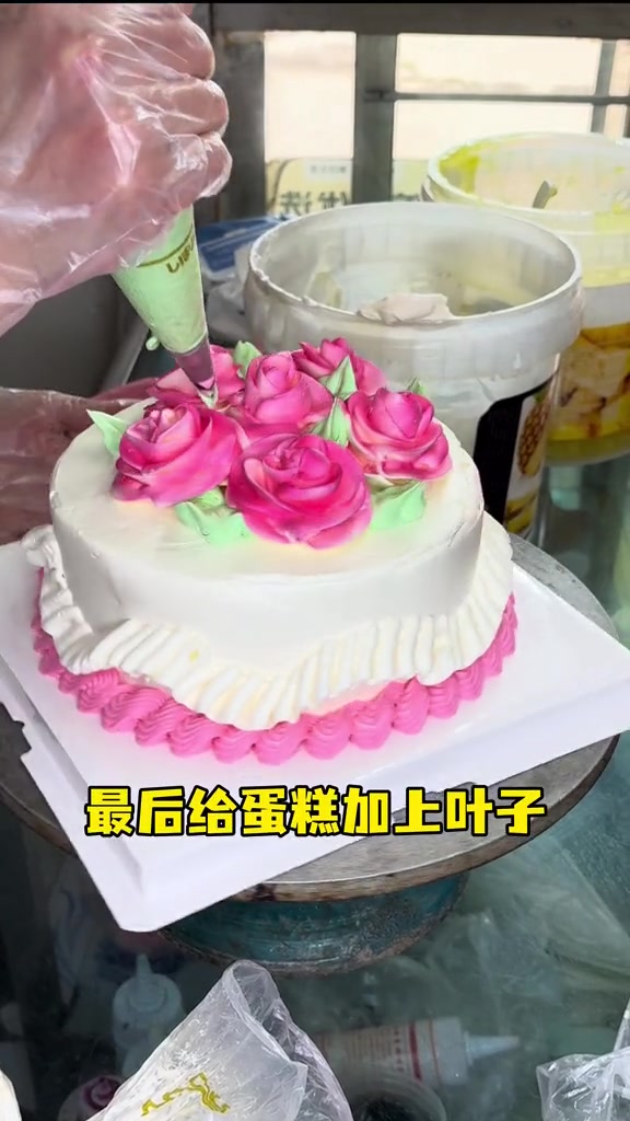 老式花朵蛋糕,满满的童年回忆