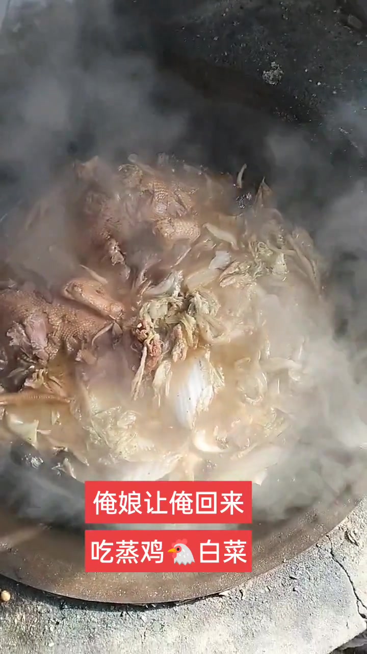 蒸鸡大白菜,好吃