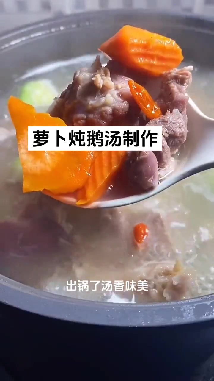 这个萝卜炖鹅汤太好喝了