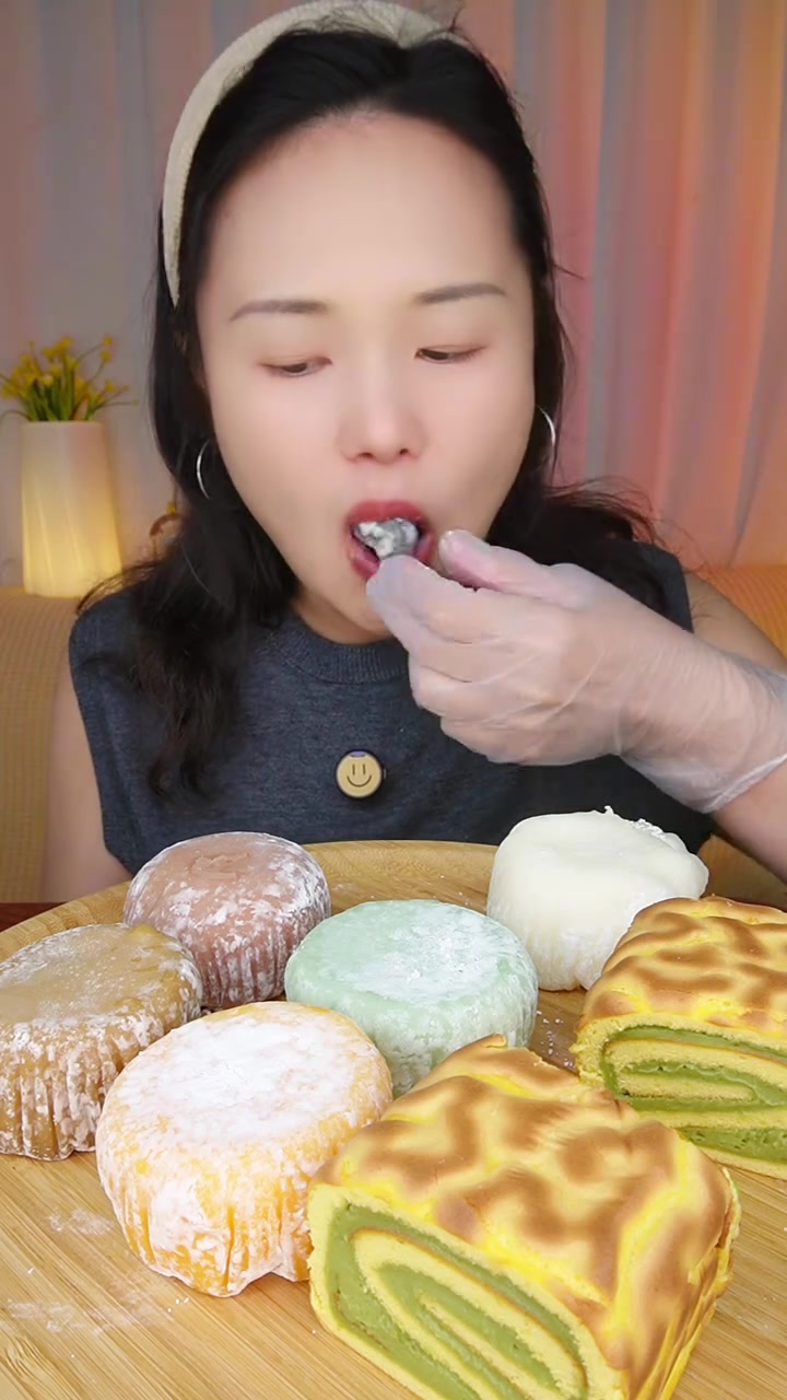好吃的小甜品又来啦,诗江行雪媚娘抹茶卷