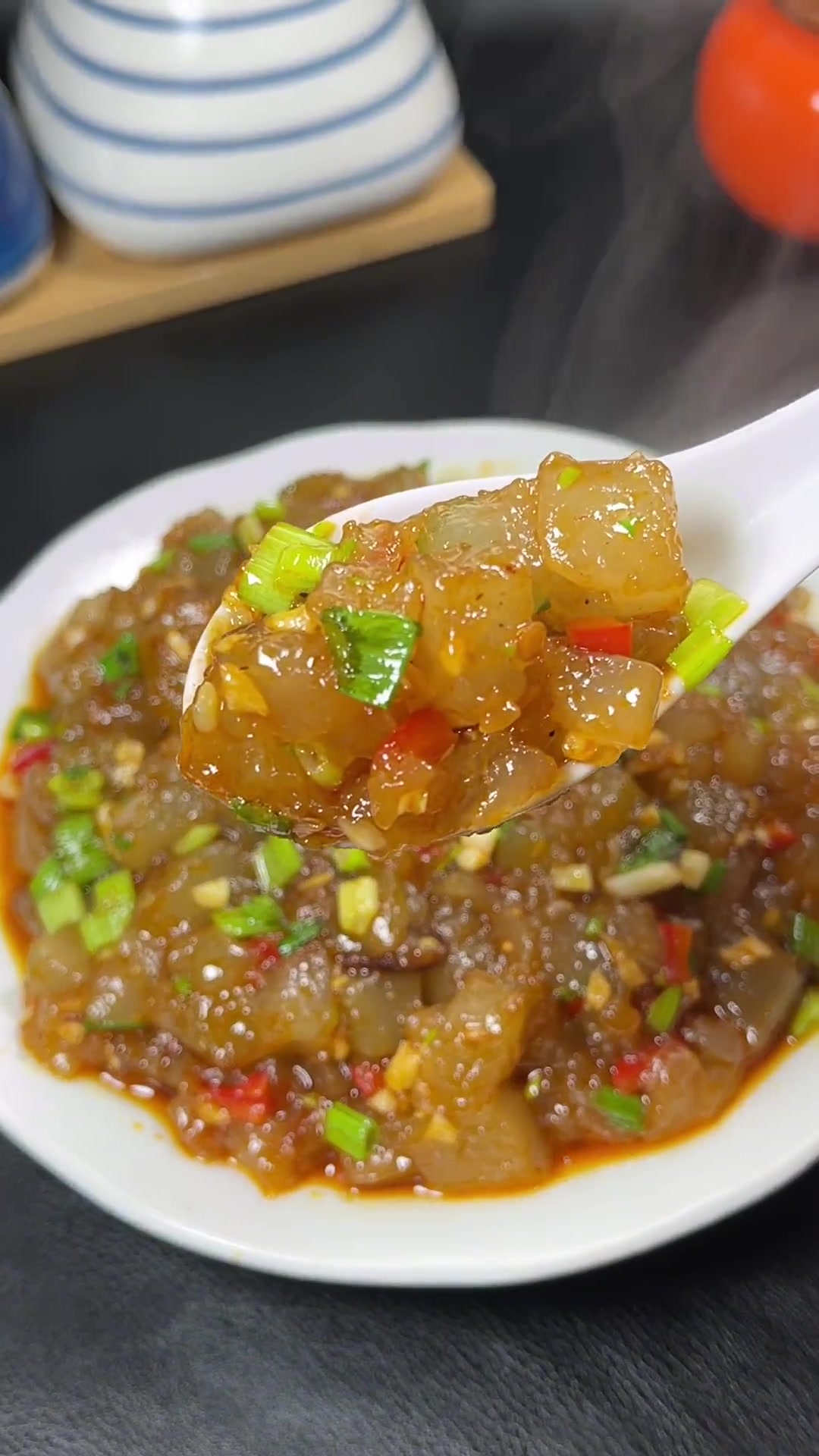 家常炒凉粉，夹烧饼，卷烙馍，真的是太香了