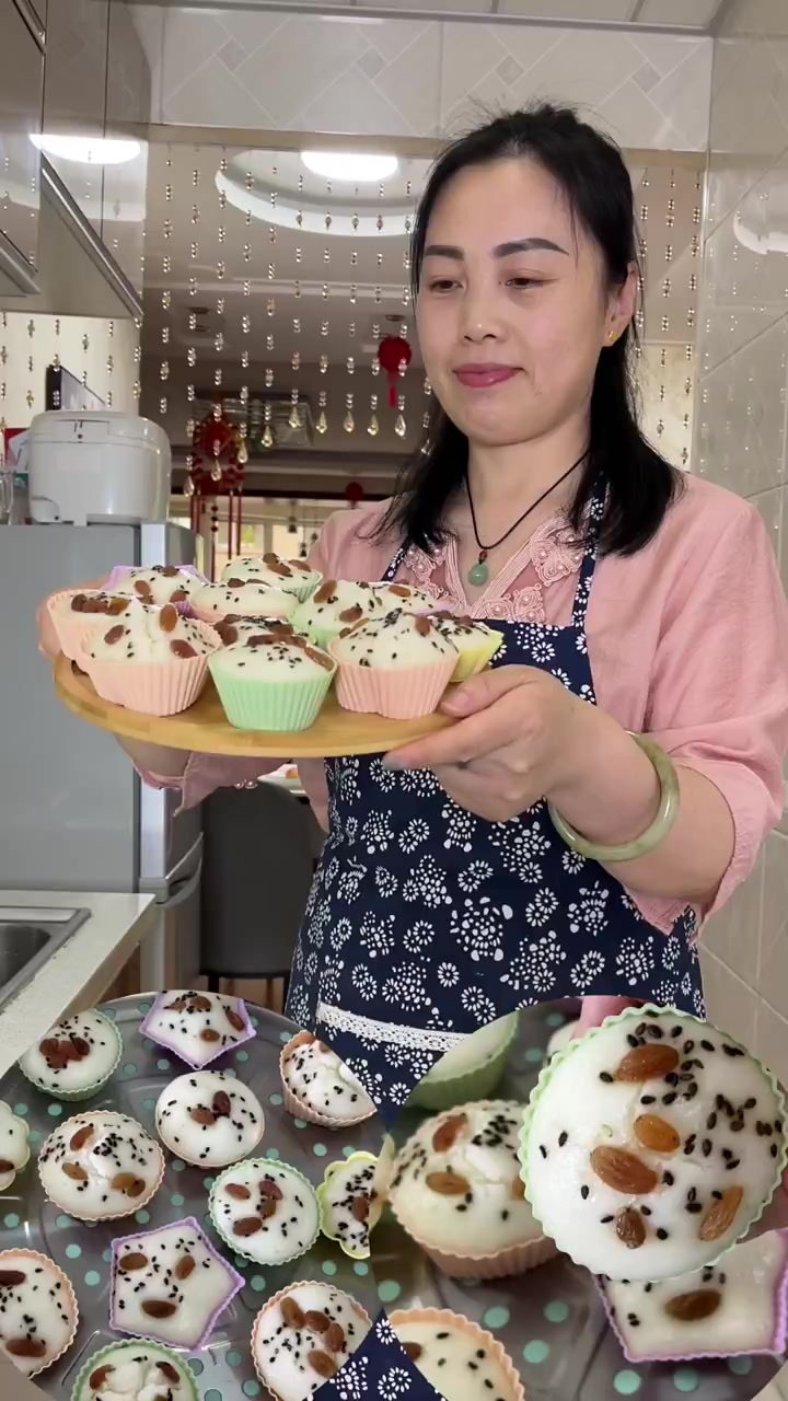 普通大米制作的大米小发糕