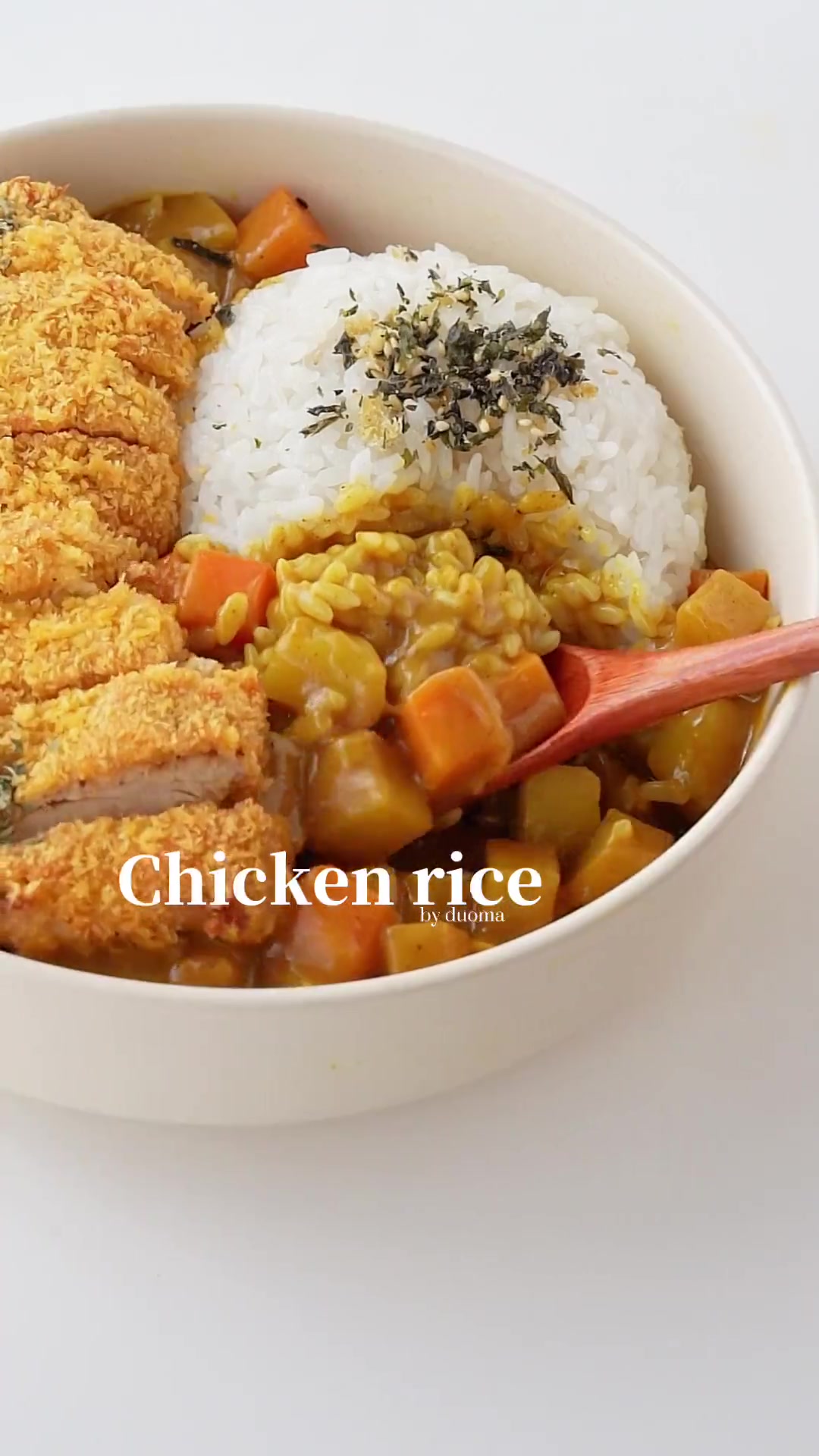 非油炸咖喱鸡排饭，酥脆浓郁超好吃