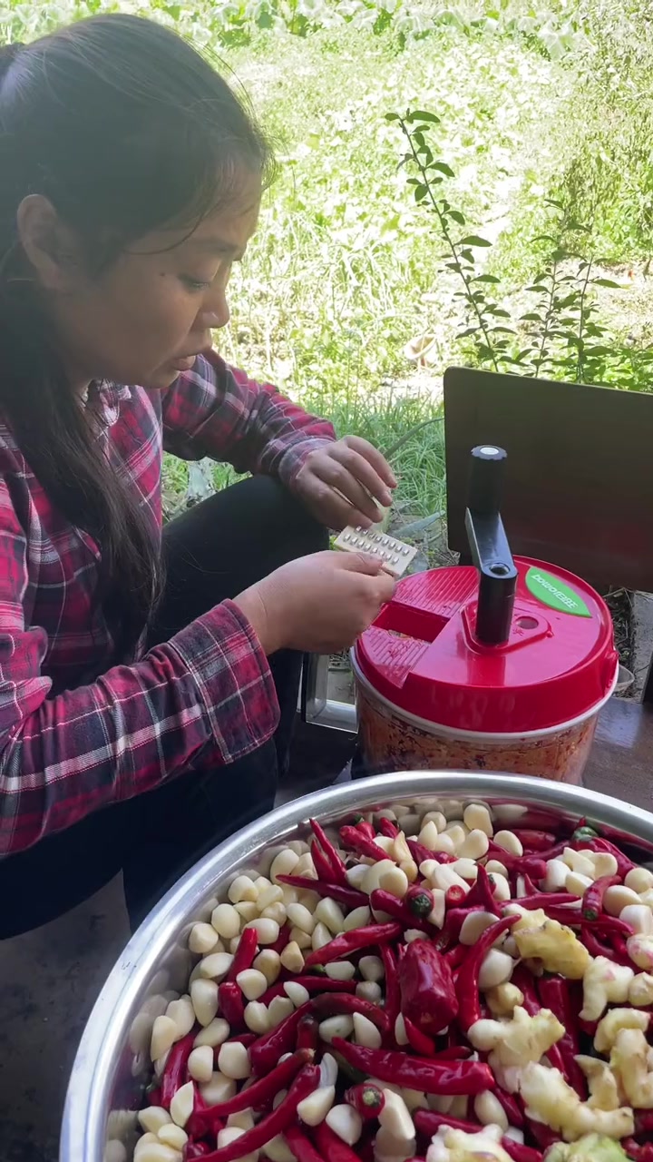 大号大容量手动料理器绞肉机家用切菜器榨汁器手摇绞馅机搅碎器