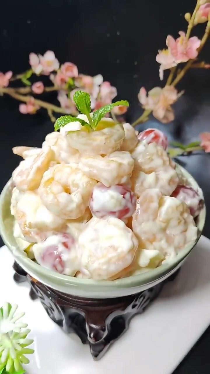 鲜果芥味沙拉虾,这道菜绝对不能少!